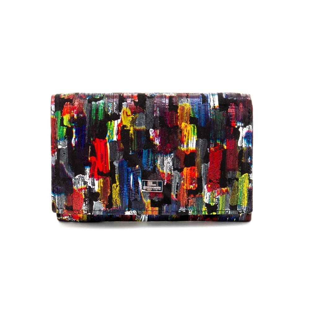 Дамско портмоне ENZO NORI модел CANDY естествена кожа тъмна палитра